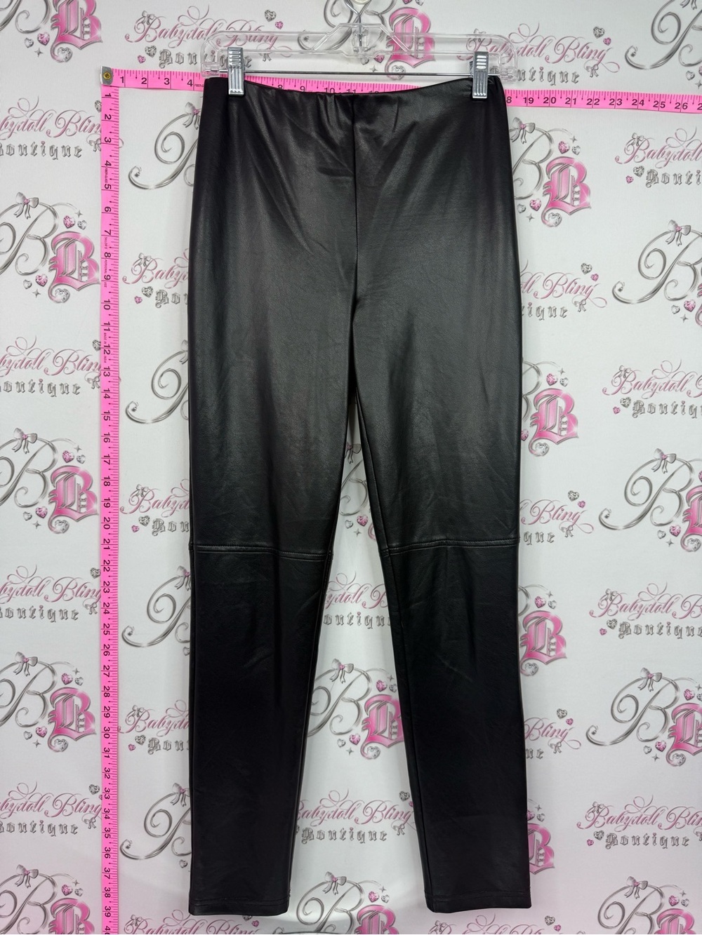 Joseph Ribkoff Black Faux Leather Trousers
